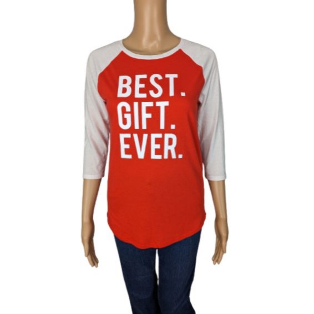 North Pole Trading Co Best Gift Ever Raglan Shirt S